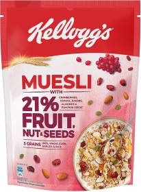 Kellogg's Muesliwith 21% Fruit, Nut & Seeds Pouch