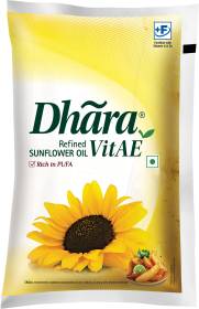 Dhara Refined Sunflower Oil Pouch