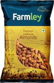 Farmley Premium California Almonds, 100% Natural, 2 Times Crunchier, Badaam (500 g) Almonds