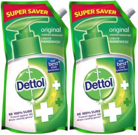 Dettol Original Germ Protection Handwash Liquid Refill, Buy 1 Get 1, (750 ml) Hand Wash Pouch