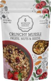 Monsoon Harvest Crunchy Muesli Fruits, Nuts and Seeds Pouch