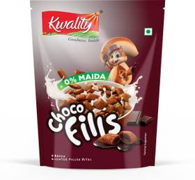 Kwality Choco Fills, 0% Maida, Filled With Rich Chocolate Breakfast Cereals for kids Pouch (60 g)