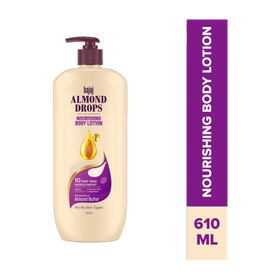 BAJAJ Almond Drops Nourishing Body Lotion with Almond Butter, 72 Hr Moisture Retention 610 ml