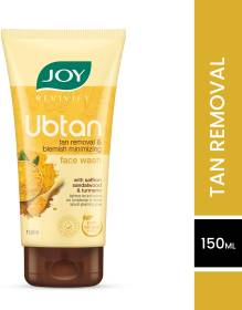 Joy Revivify Ubtan  Tan Removal and Blemish Minimizing With Saffron, Turmeric, Chickpea Flour, Almond Oil , Rose Water, Sandalwood Oil , Walnut Beads - No Parabens  Face Wash