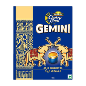 Tata Tea Chakra Gold Gemini Black Tea, Strong Assam Tea, Rich Aroma, Premium Dust Tea Unflavoured Black Tea Box (Kattan Chaya)