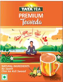 Tata Tea Premium Teaveda Tulsi, Cardamom, Ginger Black Tea Box 500 g