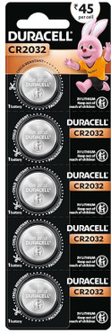 DURACELL CR2032 Lithium Coin Long Lasting   Battery Pack of 5