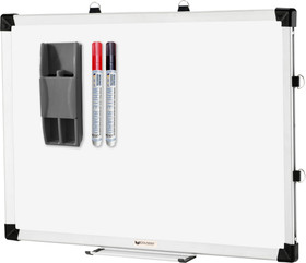 Eduway 2x3 Ft Non-Magnetic White Board with Duster, 2 Markers & Tray (4 Pc Set), White board 90 cm x 60 cm