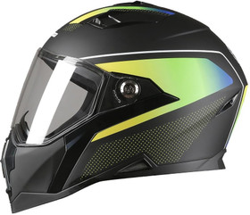 TVS Racing Anti Matter Motorbike Helmet Matt Black Green