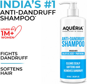 Aqueria Anti-Dandruff Shampoo with Salicylic Acid Helps Control Dandruff (875 ml)
