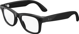 Ray-Ban | Meta Wayfarer (Gen 1) with Meta AI, photo and video capture - Large Shiny Black, Clear