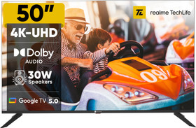 realme techlife 126 cm 50 inch ultra hd 4k led smart google tv