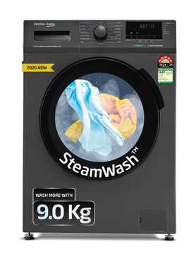 Voltas Beko 9 kg Fully Automatic Front Load with In-built Heater Grey WFL9014B7JVBKA / AXV