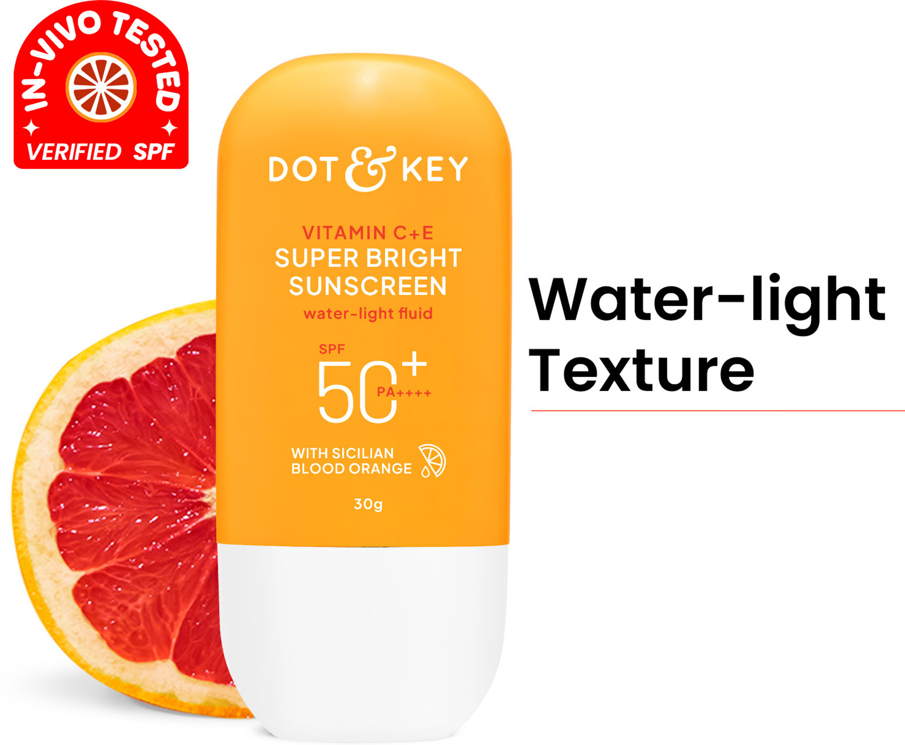 Dot & Key Sunscreen - SPF 50 PA++++ Vitamin C + E Super Bright Sunscreen, deal from Flipkart