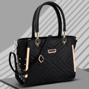 Buy Mark Keith Women Black Hand-held Bag Black Online Best