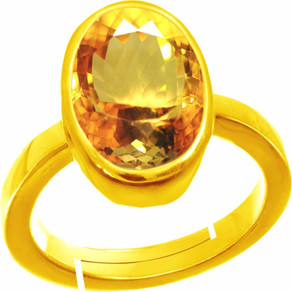 Citrine Dhanu Rashi Ring Stone SPRIGEMS Dhanu-MeenYellow Zircon