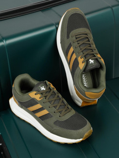 Cantabil Olive Green And Black Shoes CANTABIL Sports Running Shoes