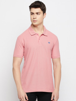 DUKE Solid Men Polo Neck Orange T-Shirt Buy DUKE Solid Men Polo