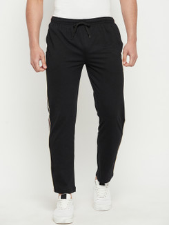DUKE Solid Men Black Track Pants Buy DUKE Solid Men Black Track