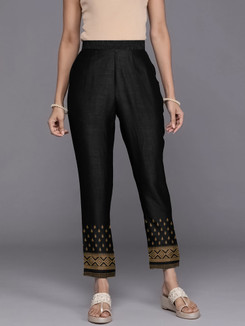 Maniac Black High Waisted Slim Trousers MANIAC Relaxed Women Black