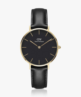 Daniel Wellington 腕時計 ICONIC LINK 36 ブラック DW00100204 Daniel Wellington Men's Watch Black Iconic Link 36mm Silver