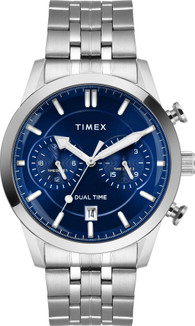 TIMEX TWEG26703 TIMEX MARLIN Silver-Tone Round Dial Analog Watch