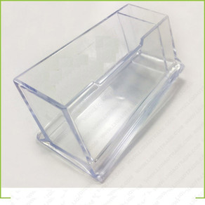 UPC 0702646163087 100-Pack Clear Acrylic Business Card Holder Stands – Desktop Display Compartments Display Cases For Cards