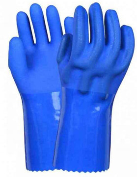 ATLAS Starfish Plus (30 cm), cotton interlock lined PVC hand gloves Rubber  Safety Gloves