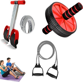 GOCART 4-Wheel Roller Design Ab Exerciser With Knee Pad Ab