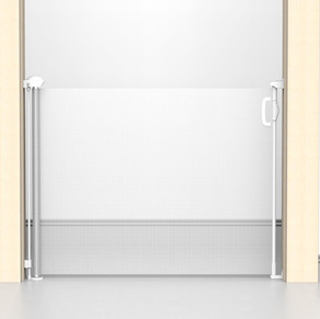 Retractable Gates 90 In Baby Gate Safe-o-kid Bannifence Pure Metal