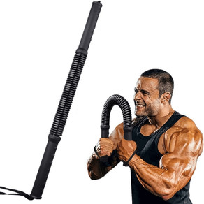 HAOYING Red Power Twister Bar – Heavy Duty 60-130 Kg Spring Exerciser For Arm, Chest & Shoulder Strength