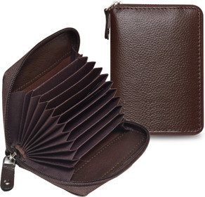 LeatherBoss Genuine Leather Checkbook & Credit Card Holder - Brown Men's Wallet