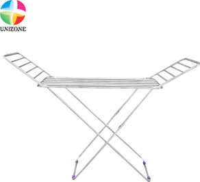 Unizone Steel, Plastic, Aluminium Floor Cloth Dryer Stand Outdoor