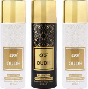 CFS Oudh Black Oudh White Alcohol Free Deodorant BodySpray