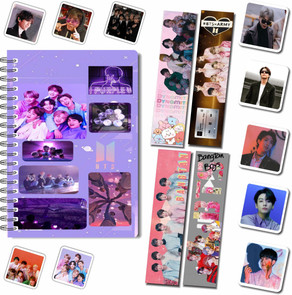 DI-KRAFT BTS Boys Printed Notebook/Diary With Bookmark for