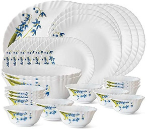 BOROSIL Pack of 27 Opalware Mimosa Dinner Set Price in India Buy