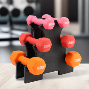 JIMWALT Half Coating Cast Iron Neoprene Fixed Weight Dumbbells (10