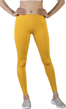 twin birds ankle length golden leggings