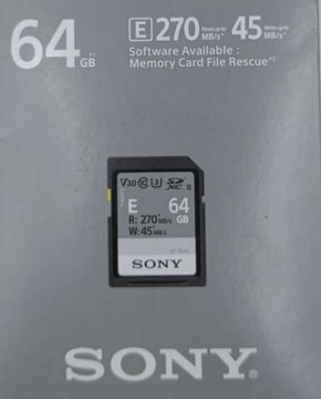 SONY SF-E64 Hi- Speed Memory Card 64Gb Read speed 270mb/ps