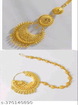 Nathiya Designs Nath Tikka Designs In Gold Nath Gold-plated Plated