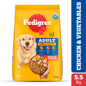 PEDIGREE 100% Nutrition Meat, Rice 10 kg Dry Adult Dog Food