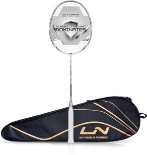 LI-NING Axforce Cannon LIGHT (4U) White Strung Badminton