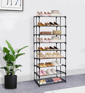 DEEPAK Shelf Foldable Collapsible ShoeRack Metal, Plastic Shoe