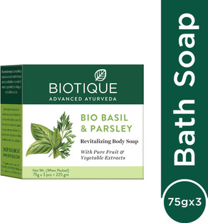Biotique basil and parsley soap 150g×10 Amazon.com : Biotique Bio Basil and Parsley Body