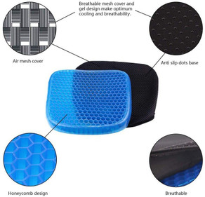 Fitaza Gel Orthopedic Seat Cushion Pad for Car, Office Chair, Wheelchair  Back Lumbar Support