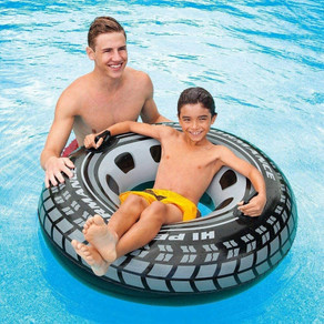 PINZOR Inflatable Swim Pool Floats Water Swimming Tier Tube Rings