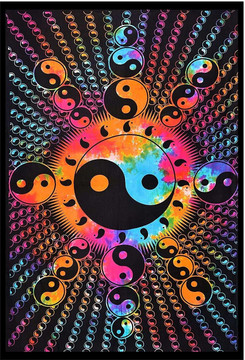 Arazzo Mandala Aakriti Gallery - Cotone 100%, Rosa, 215x140 Cm, Per Decorazione Parete