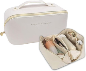 Aryamurti Makeup Cute Cosmetic Pouch BLUE BEADS Small Quilted