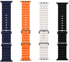 Priavy Multi color Smart Watch strap for iWatch Band Ultra 49mm 45mm 44mm  42mm silicon 42 mm Silicone Watch Strap - Main Image