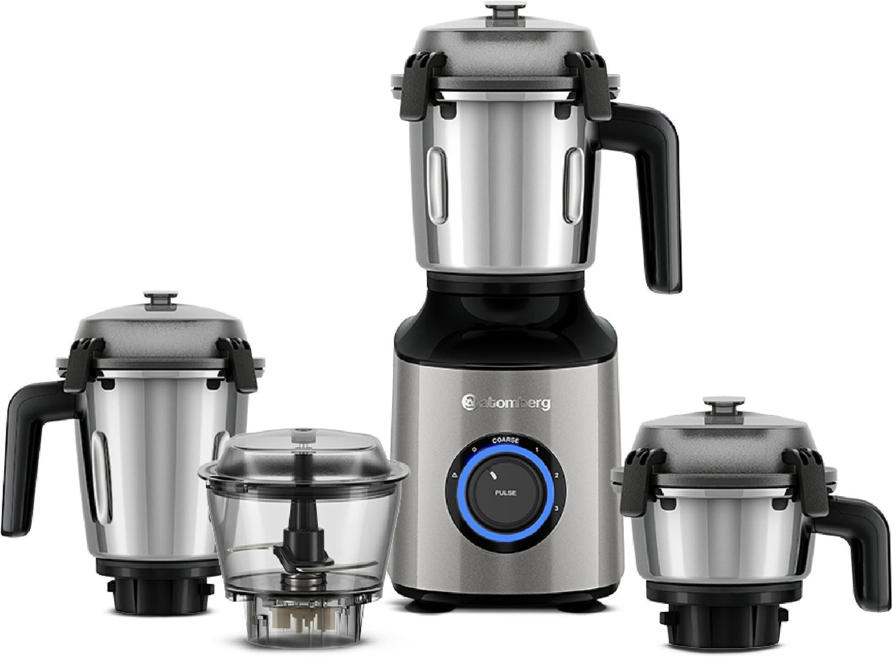 Atomberg Zenova Special Edition Mixer Grinder | Unique Coarse Mode for Silbatta-like Texture | Intelligent BLDC Motor | Safety Features | 4 Jars including Chopper | Heirloom Copper - Red Wine